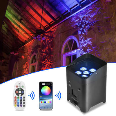 Wireless Par Light 6X18W Rgbwa+Uv Wireless Stage Light With Wifi