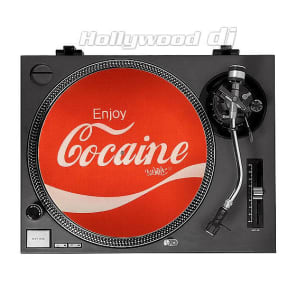 Cocaina Slipmat dj giradischi musica regali musicisti disco d'arte vinile  slip mat slipmats creativo grammofono coca sniff drugs drug addict -   Italia