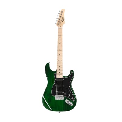 Glarry GST Electric Guitar w/20W Amplifier Green image 2