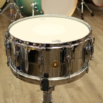 Gretsch USA Custom 6.5x14" Chrome over Brass Snare Drum image 6