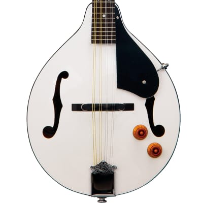 Oscar Schmidt OM10EWH A-Style Acoustic Electric Mandolin, White image 2