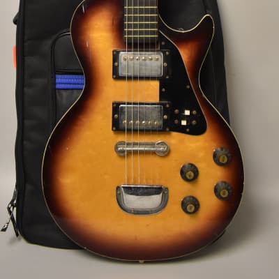 1960's Global (Teisco) LP Style Solidbody Electric Guitar MIJ Sunburst w/Gig Bag for sale