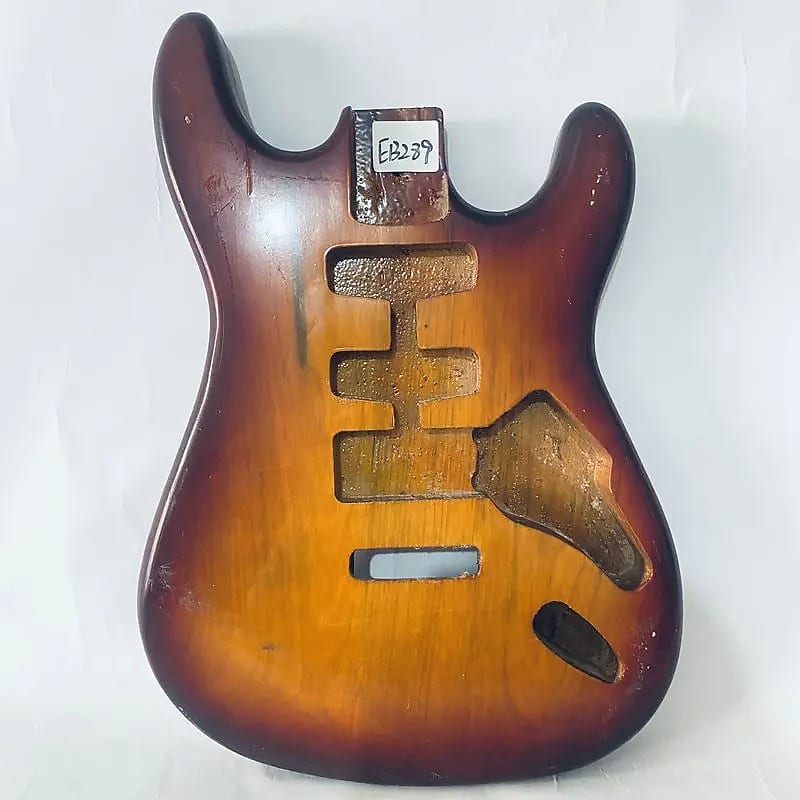 Cherry Burst Stratocaster Strat Style Guitar Body | Reverb