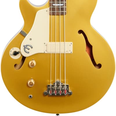 Epiphone Jack Casady Electric Bass, Left-Handed, Metallic Gold image 2