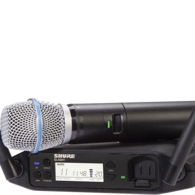 Shure GLXD24+/B87A Dual Band Wireless Handheld Microphone System - Sound  Productions