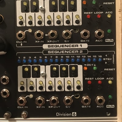 Division 6 Dual Mini Sequencer Eurorack Modular Synthesizer analog step sequncer x0x b0x style image 2