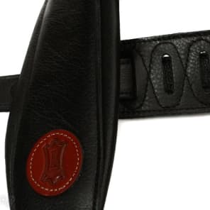 Levy's MSS2 Garment Leather Guitar Strap - Black image 3