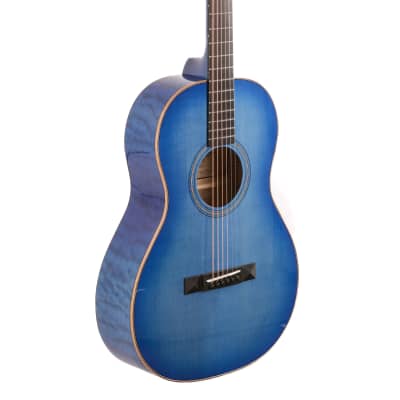 Bedell Seed to Song Parlor Acoustic Guitar - Quilt Maple and Adirondack Spruce - Sapphire - CHUCKSCLUSIVE - #822004 image 4