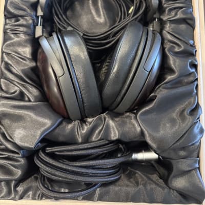 Audio-Technica ATH-AWKT Audiophile Closed-back Dynamic Wooden Headphones 2010s - Japanese hardwood Kokutan (striped ebony) image 2