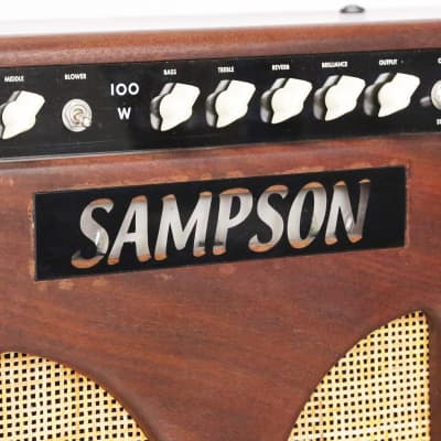 1993 Sampson 100w Exotic (4) EL34 2x12” Combo Amplifier Pre- Matchless Pre- Star Pre- BadCat 1-of-a-Kind Custom Tube Amplifier for Trade Show Rare Amp image 6