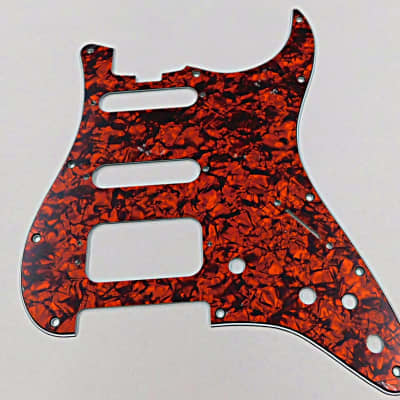 D'Andrea Pro Stratocaster Pickgaurd H/S/S 11 HOLE 4 Ply  Made in the USA 2019 Orange Pearl image 1