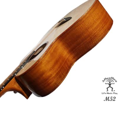 aNueNue M52 Solid Sitka Spruce & Acacia Koa Acoustic Future Sugita Kenji design Travel Size Guitar image 9