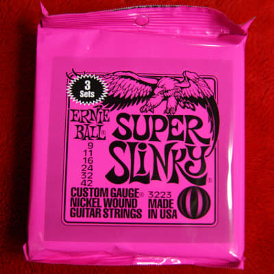 Ernie Ball 2223 Super Slinky 9-42 electric guitar strings (3-SETS) image 1