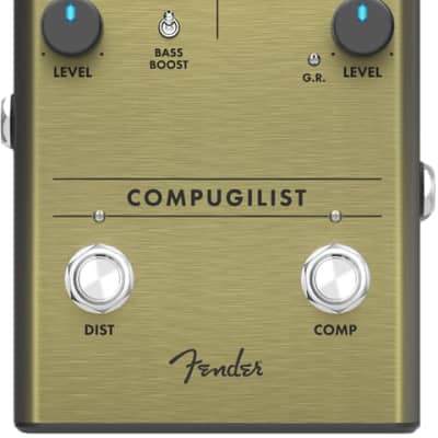 Fender Compugilist Compressor/Distortion Analog Guitar Effects Stomp Box Pedal for sale