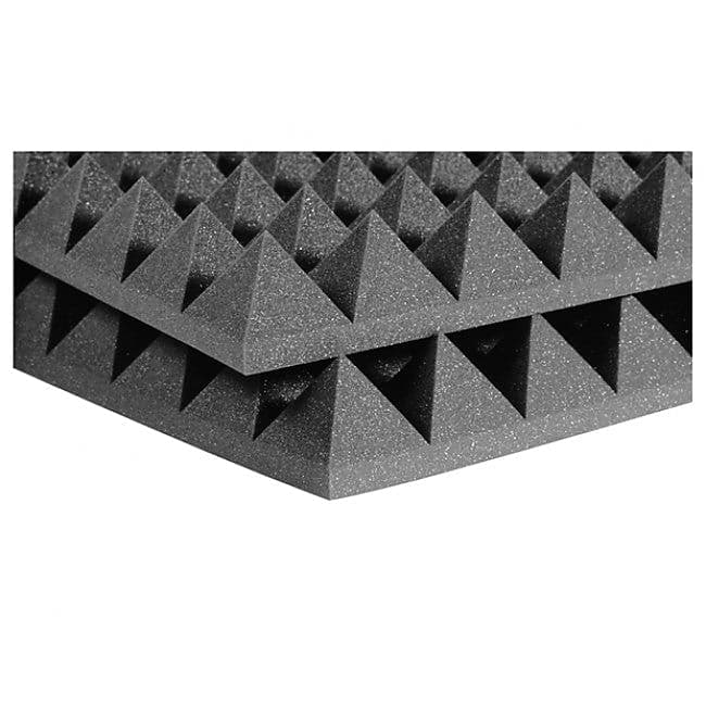 Auralex 2 Inch Studiofoam Pyramid 2x2 Foot Panels - Charcoal | Reverb