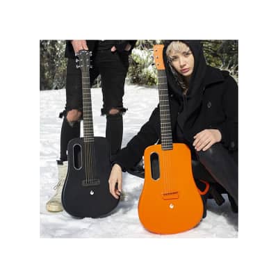 Lava Me 2 Air Sonic Freeboost High Quality Carbon Fiber Ballad Travel White Acoustic Guitar image 4