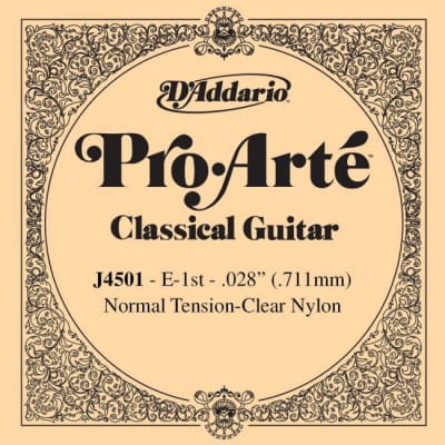 DADDARIO J4501 Pro Arte Normal Tension .028 E-1th Classic Guitar String. Saite für Konzertgitarre for sale