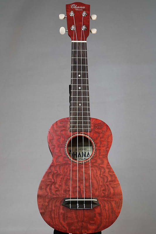 Ohana SK-15W Colored Soprano Ukulele SK-15RD Red | Reverb