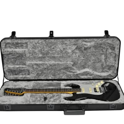 Fender American Ultra Luxe Stratocaster Floyd Rose HSS in Mystic Black US210072427 image 9