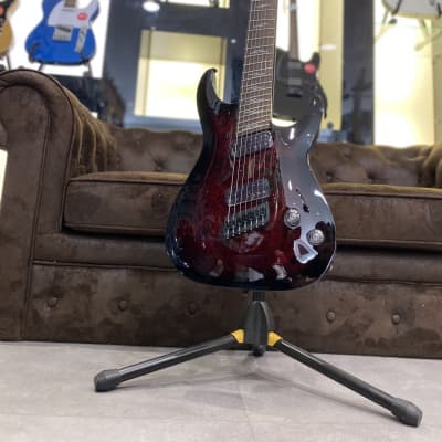 Schecter Omen Elite-7 Multiscale 2022 - Present - Black Cherry Burst image 2