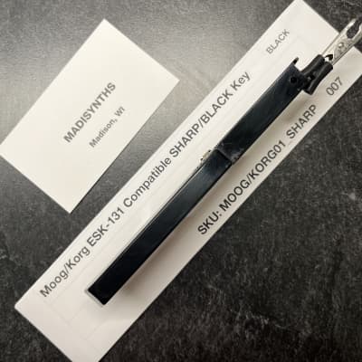 ORIGINAL Moog/Korg/Univox Replacement Black/Sharp Key (for Matsushita ESK-131 Keybeds) for Moog MG-1, Prodigy, Rogue, Opus 3, Korg Minikorg 700, Minikorg 700S, MS-10, MS-20, VC-10, Poly Ensemble P, Univox K1/K2, and more