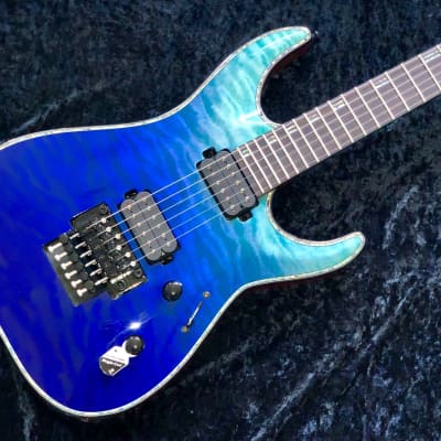 2019 ESP H-1001FR Quilt Top Violet Shadow Fade Guitar & Gig