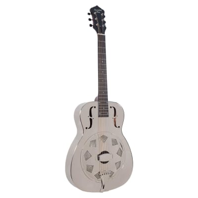 Recording King RM-998-R Metal Body Style-0 Acoustic Resonator Guitar, Nickel-Plated image 1
