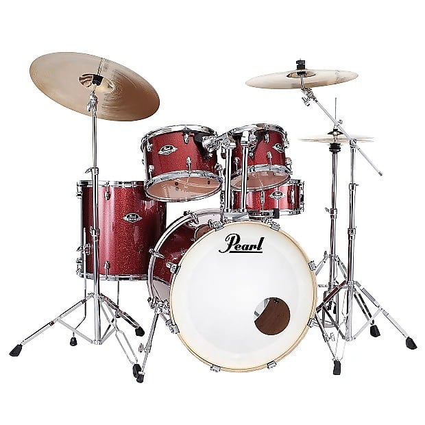 Pearl	EXX705NBR	Export EXX 10 / 12 / 14 / 20 / 14x5.5" 5pc Drum Set with Hardware, Cymbals image 1
