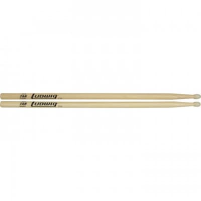 Ludwig 7A Hickory Small Olive Head Nylon Tip Drum Sticks