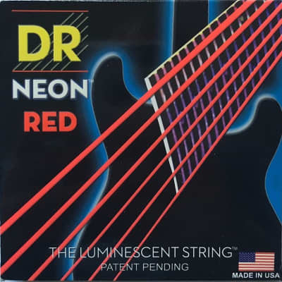 DR Handmade NRE-10 Neon Red Electric Guitar Strings 10-46 med gauge