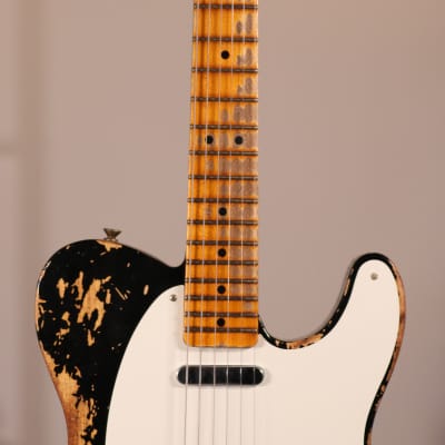 Fender Custom Shop Double Esquire 1950 Super Heavy Relic - Maple Fingerboard, Black image 6