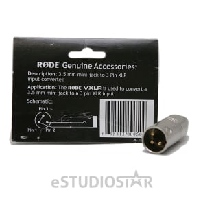 RODE VXLR 1/8" TS Female to XLR Male Cable Adapter