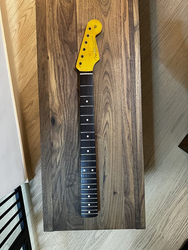 Allparts Strat neck dark rosewood Veneer Fender Licensed Reverb