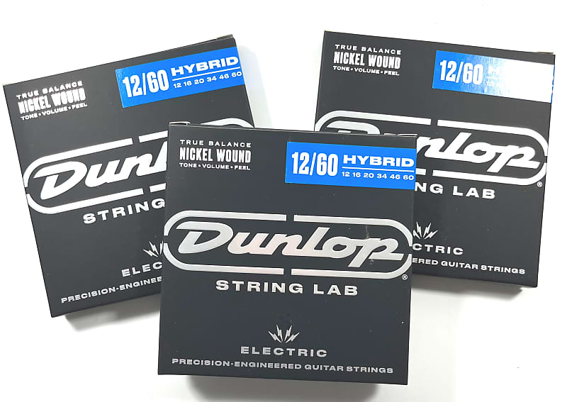 Dunlop Guitar Strings 3 Packs Electric Nickel 12 60 Extra Heavy