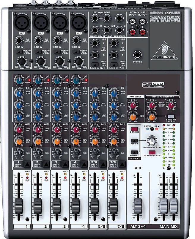 Behringer Xenyx X1204USB 12 Channel Analog Mixer | Reverb