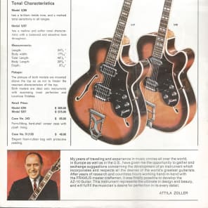 Vintage Framus 1960's Framus Guitar Dealer Line Catalog Brochure Full Color Rare Pics! image 4