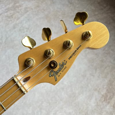 Fender Precision Bass Elite I Maple Fretboard Gold Hardware 1983 - Black image 12