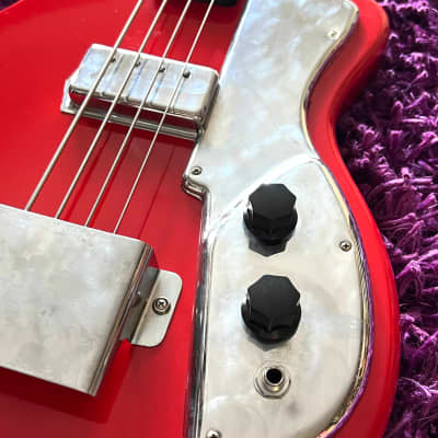 Late 1960s Guyatone EB-4 Short Scale Electric Bass Guitar (Red) image 4