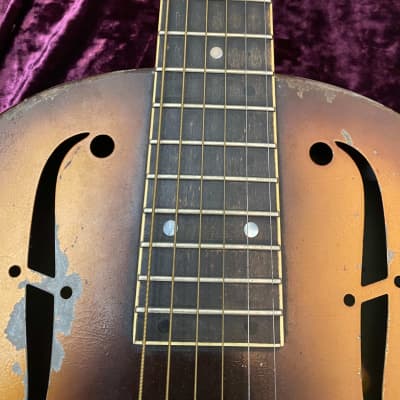 Black Betty Vintage National Triolian  1930's - Resonator Guitar (Sunburst) image 8