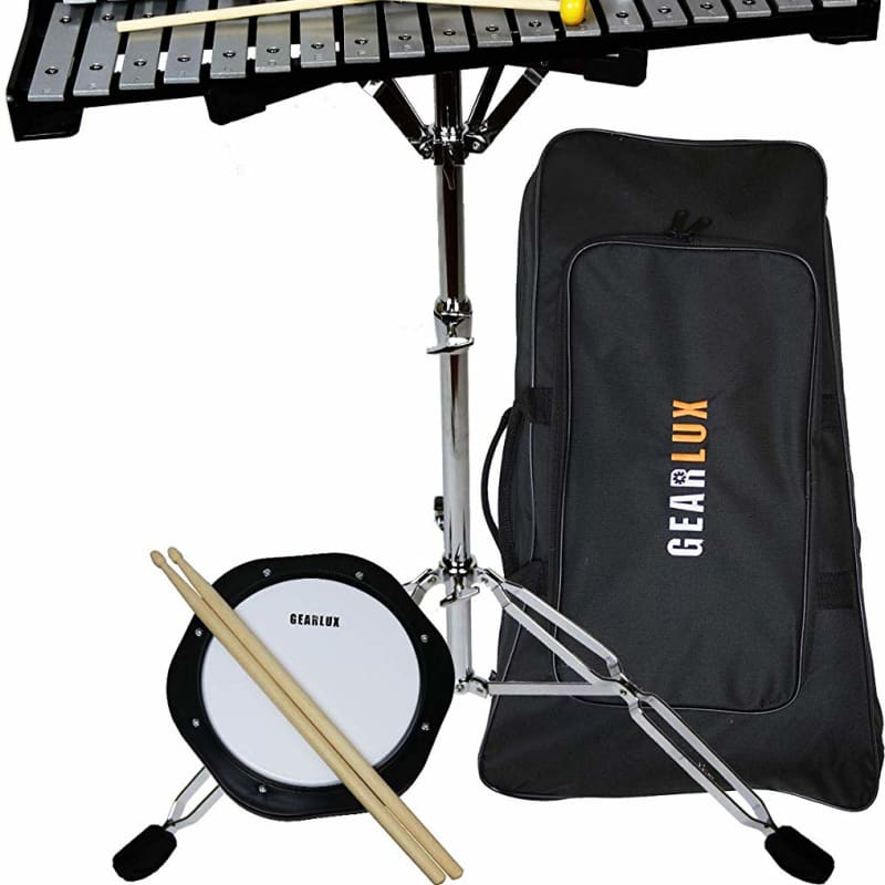 LUDWIG BELL GLOCKENSPIEL PERCUSSION KIT w STAND DRUM PAD & ROLLING