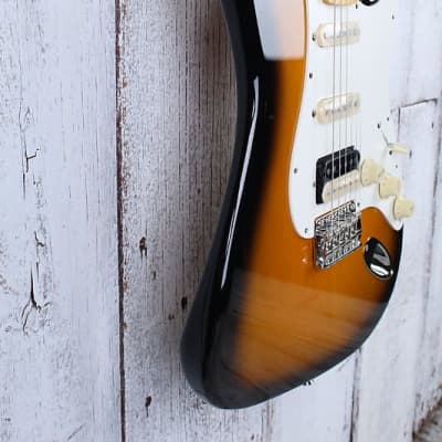Fender JV Modified '50s Stratocaster HSS Electric Guitar Sunburst with Gig Bag image 12
