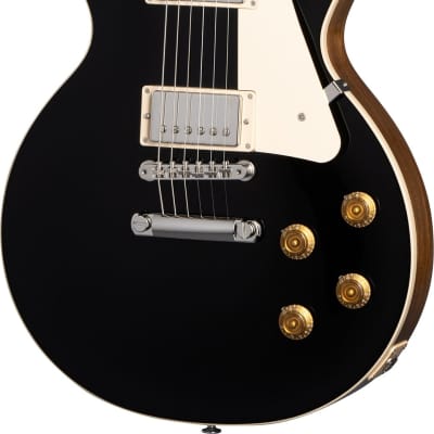 Gibson Les Paul Standard 50s Custom Color Electric Guitar, Plain Top (with Case), Ebony image 2