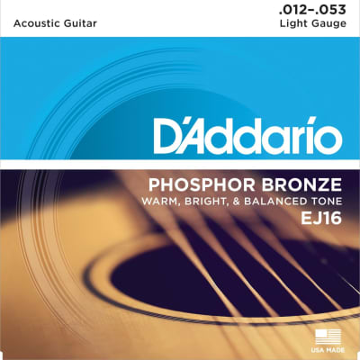 D'Addario Phosphor Bronze Acoustic Strings - 12-53 image 1