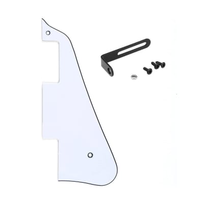 Pickguard for Chinese Made Epiphone Les Paul Standard Modern Style with Bracket (White 3 Ply Black) image 1