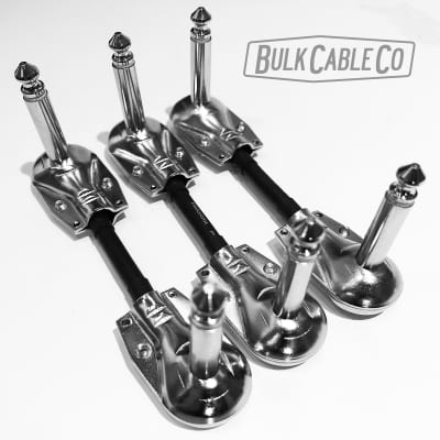 3 Pack - Mogami 2319 - 3" Pedal Board Patch Cable - Right Angle Pancake Connectors - RA/RA - Effects image 2