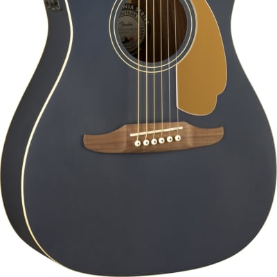 Fender Finish Blem Malibu Player Short-Scale A/E Guitar, Midnight Satin image 1