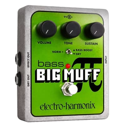 Electro Harmonix BASS-BM Bass Big Mu Pi Distortion, Fuzz and Sustainer Pedal with Dry or Bass Boost Switch image 1
