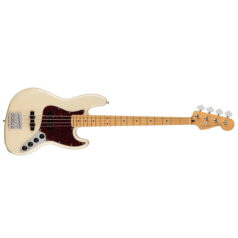 Fender Player Plus Jazz Bass Guitar MN Olympic Pearl - MIM 0147372323 image 1