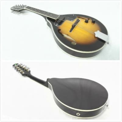 Caraya MA001EBS A-Style Electric-Acoustic Mandolin,Vintage Sunburst,F-holes+Bag image 2
