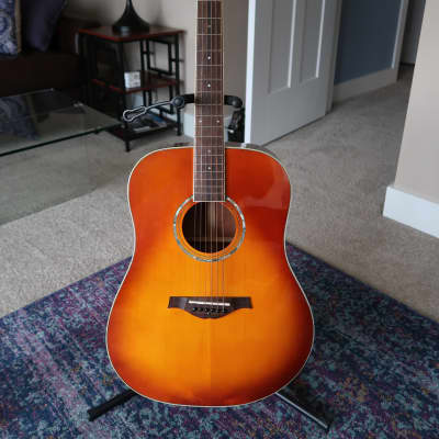 WOOD SONG Dreadnought  Acoustic Left Handed w/bag - Solid Top for sale